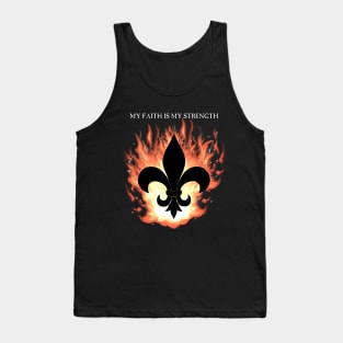 Flaming Fleur de lis Strength! Tank Top